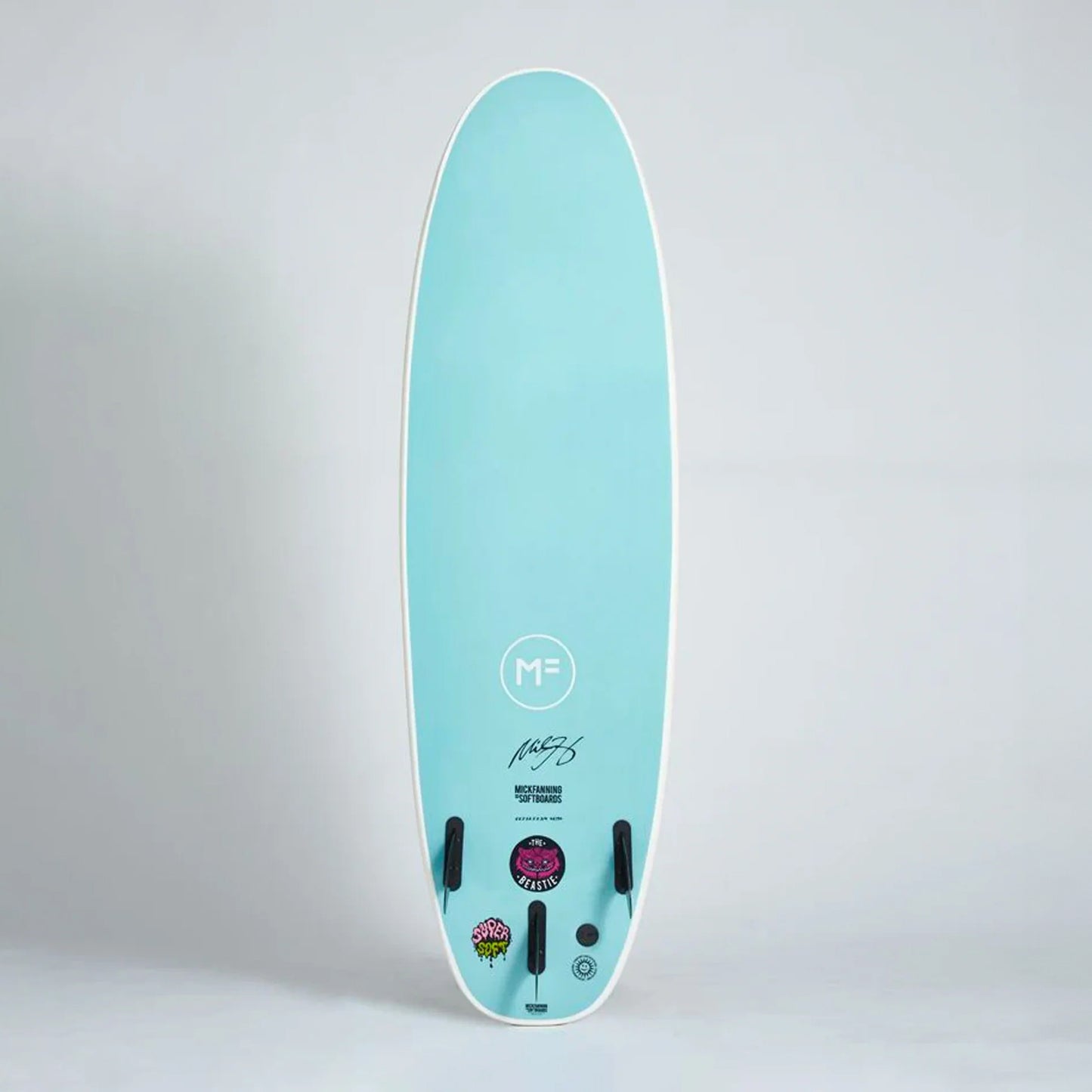 Mick Fanning Beastie Supersoft Surfboard Multi Box 3F - White/Teal