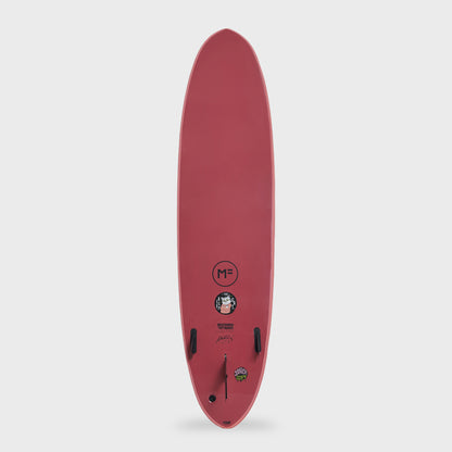 Mick Fanning Alley Cat Super Soft Softboard - 7'0 - Coral/Merlot